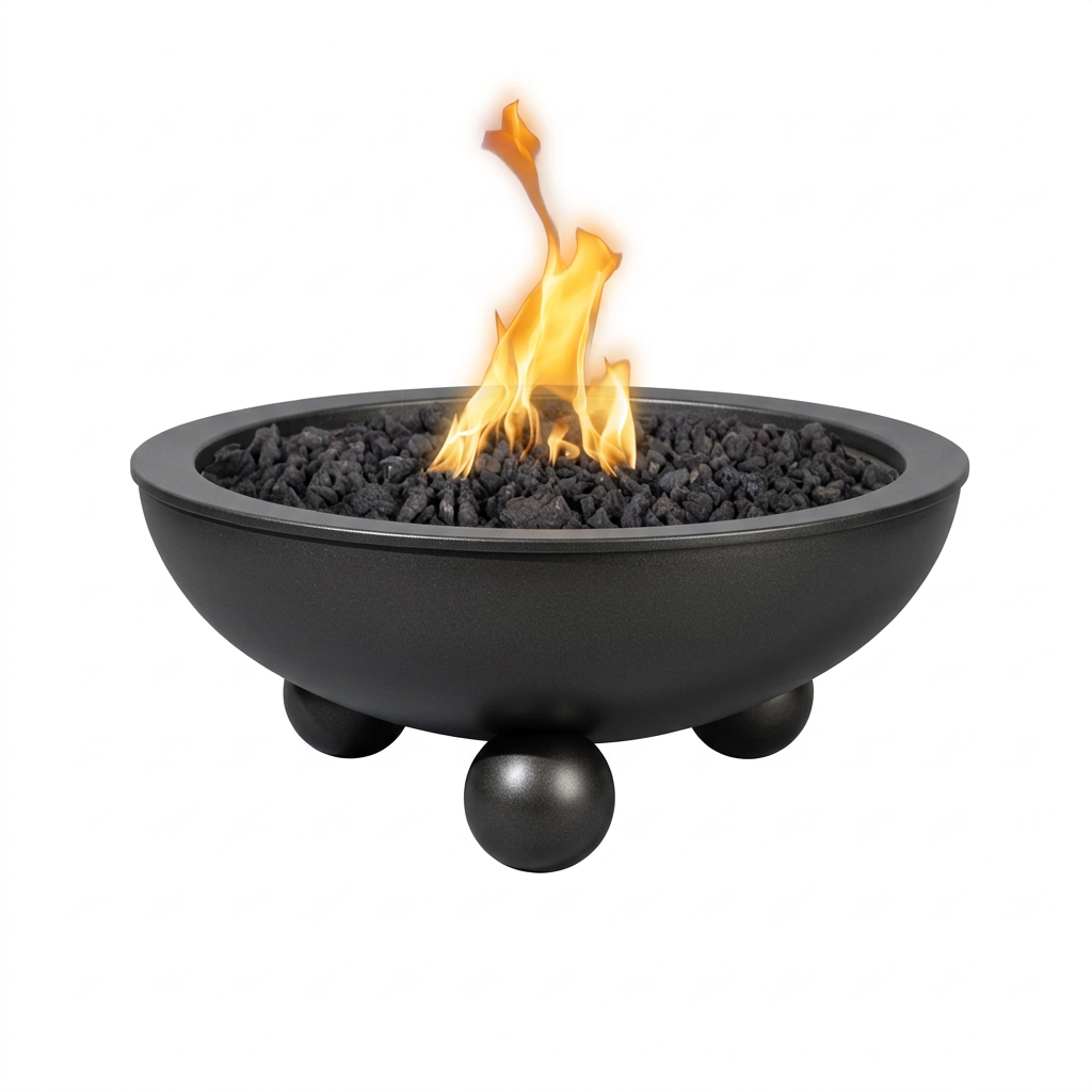 Sedona Fire Bowl with Round Legs in Empire Bronze