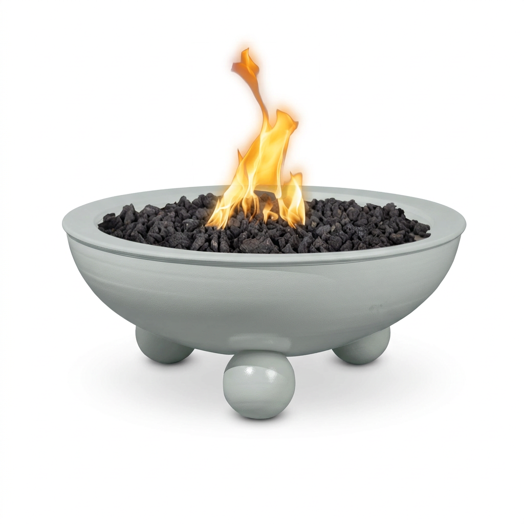 Sedona Fire Bowl with Round Legs in Mist