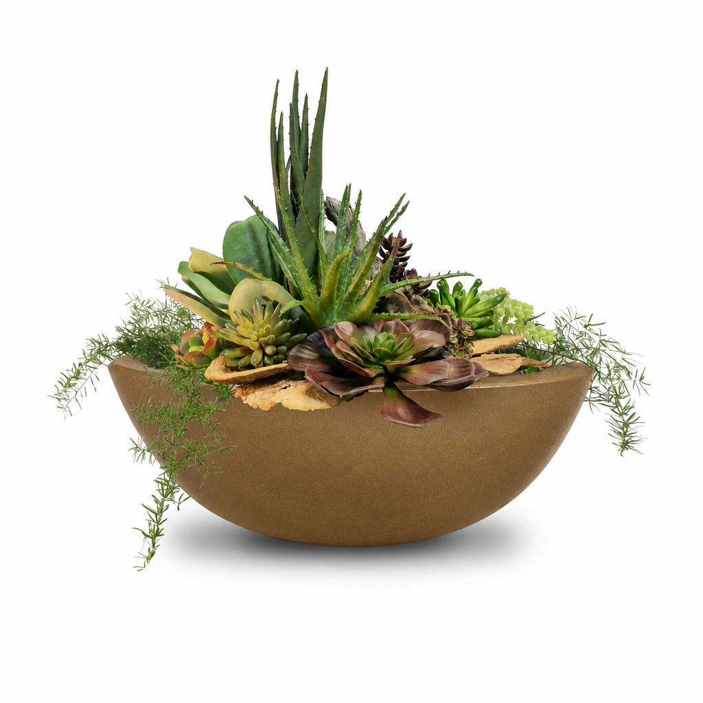 Sedona planter bowl in Metallic Bronze