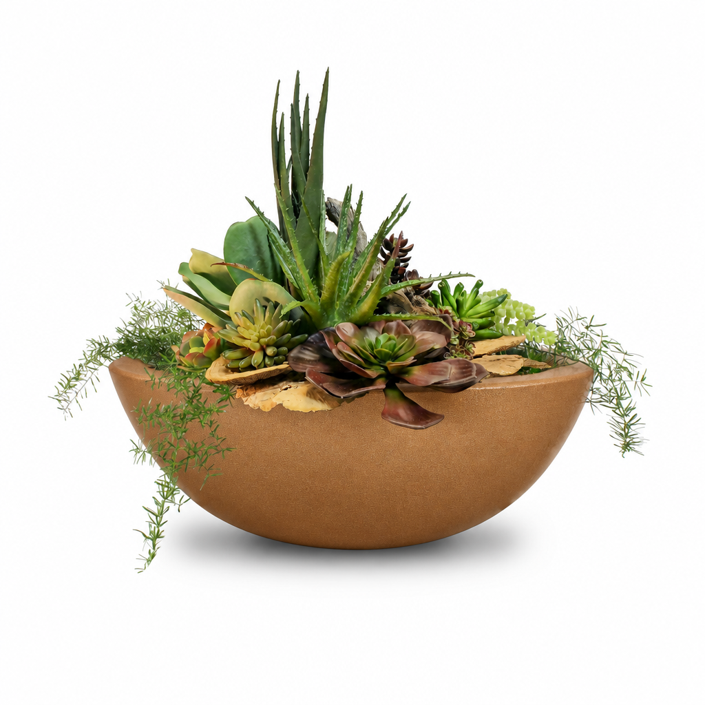 Sedona planter bowl in Metallic Copper