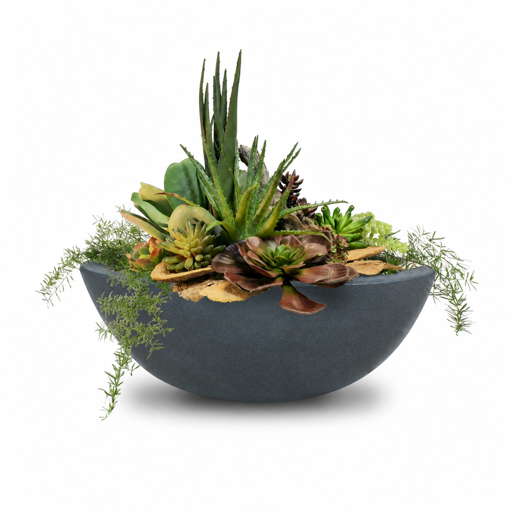 Sedona planter bowl in Metallic Slate