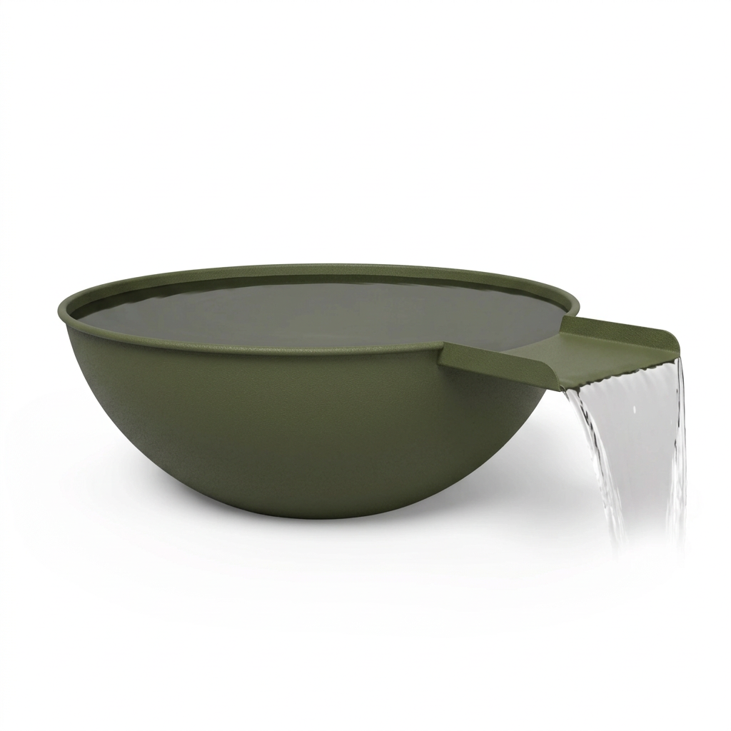 Sedona water bowl in Olive Green