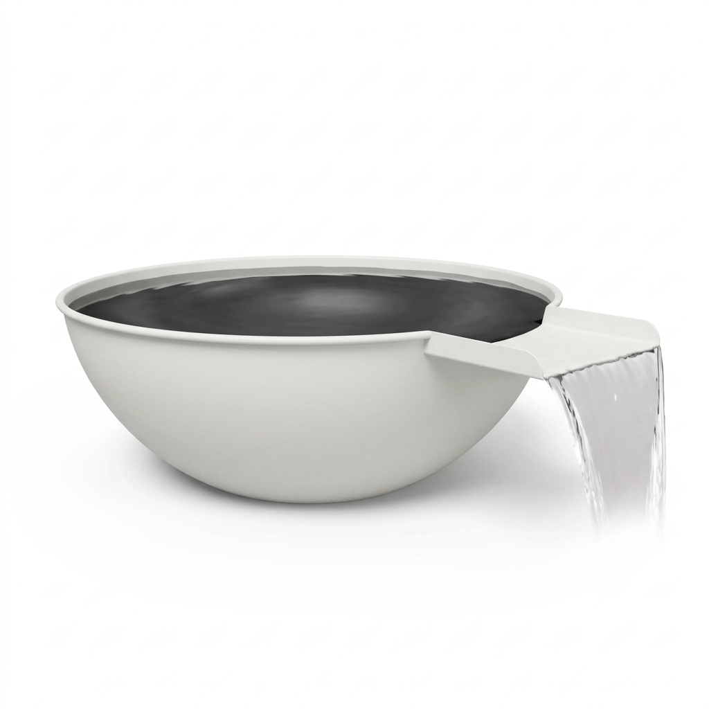 Sedona water bowl in Soft White