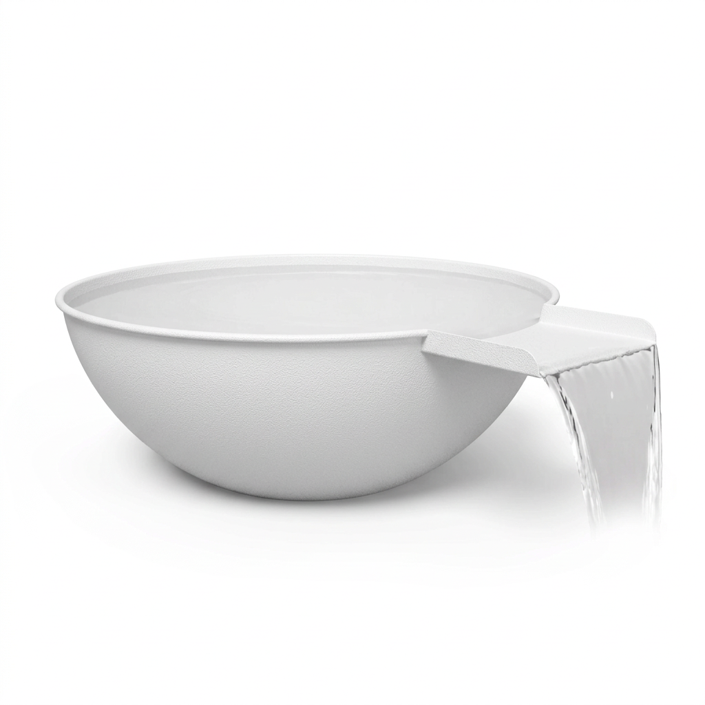 Sedona water bowl in White