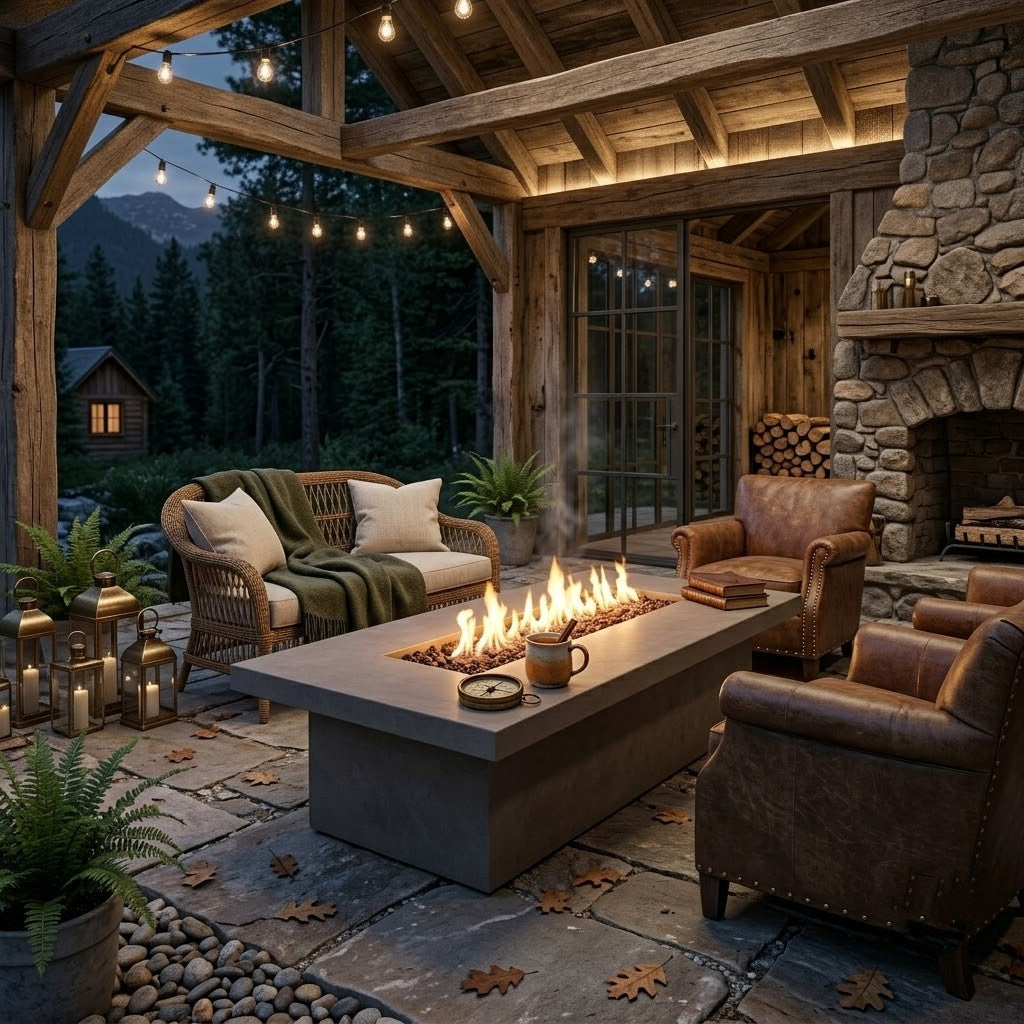 The Outdoor Plus - 144" GFRC Concrete Newport Fire Table