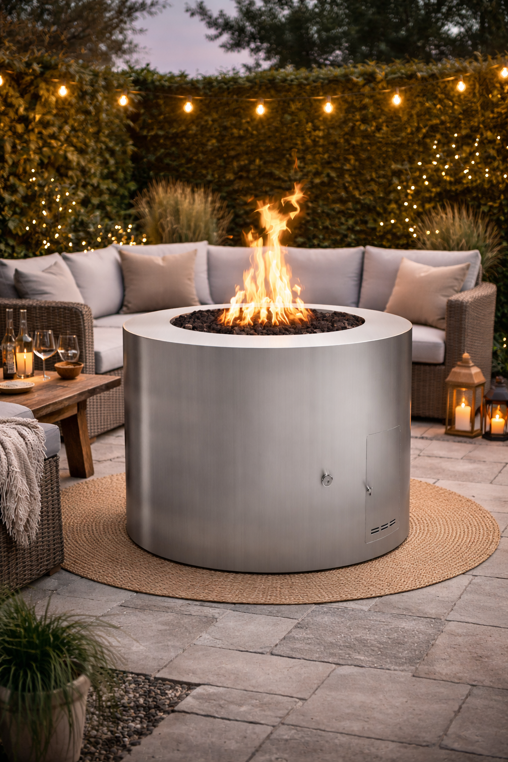 The Outdoor Plus - Unity Fire Pit – Stainless Steel - 24" Tall