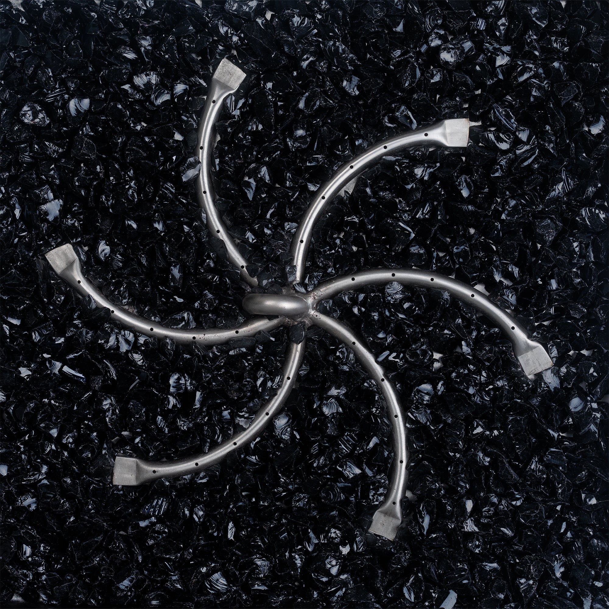 The Outdoor Plus - Black Reflective Fire Glass 1/4" | 25 lb Bag