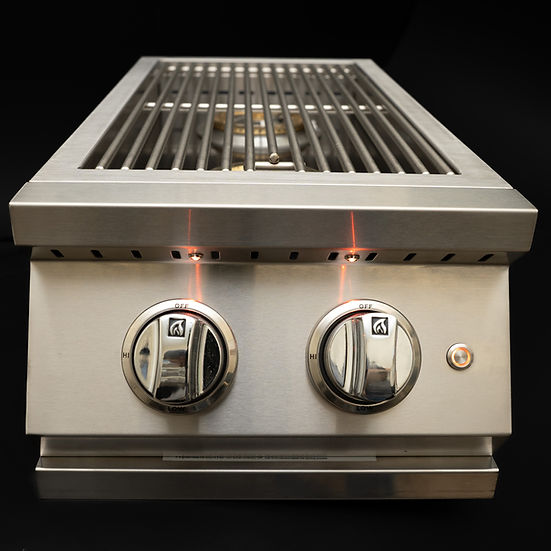KoKoMo Grills Professional Double Side Burner with Removable Cover | KO-BAK2GB-PRO