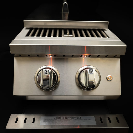 KoKoMo Grills Professional Double Side Burner with Removable Cover | KO-BAK2GB-PRO