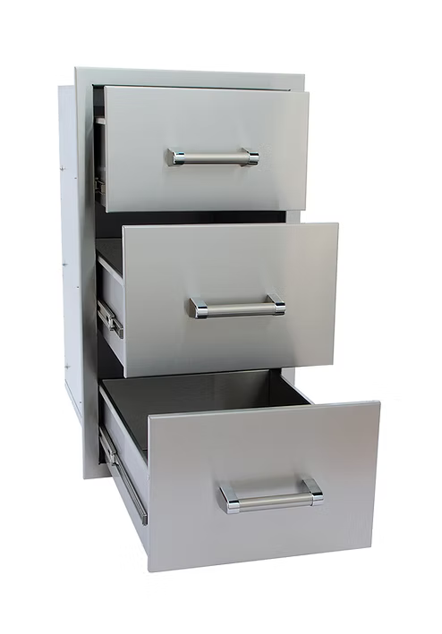 Kokomo Outdoor Kitchen Stainless Steel Triple Drawer | KO-TD18