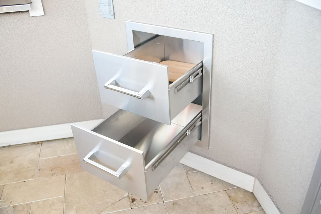 Kokomo Outdoor Kitchen Stainless Steel Double Drawer | KO-DD12