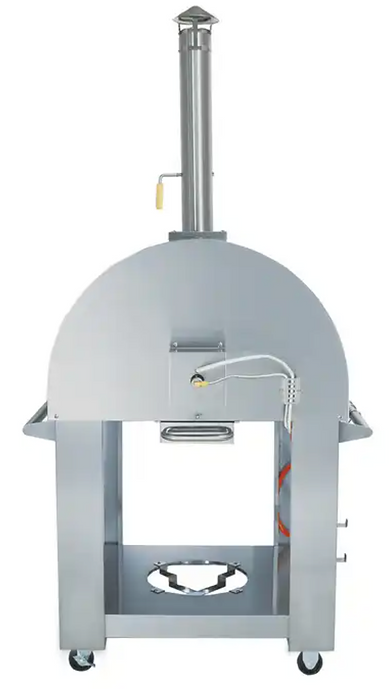 Kokomo 32 Inch Dual Fuel Gas or Wood Fired Stainless Steel Pizza Oven | KO-PIZZAOVEN-LP