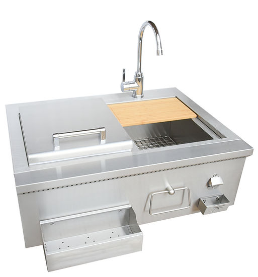 Kokomo 30" Built-In Bartender Cocktail Station With Sink Bottle Opener and Ice Chest | KO-30CKT-SNK