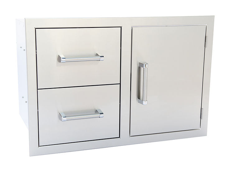 Kokomo Outdoor Kitchen Stainless Steel Two Drawer - One Door Combo | KO-ALPDC