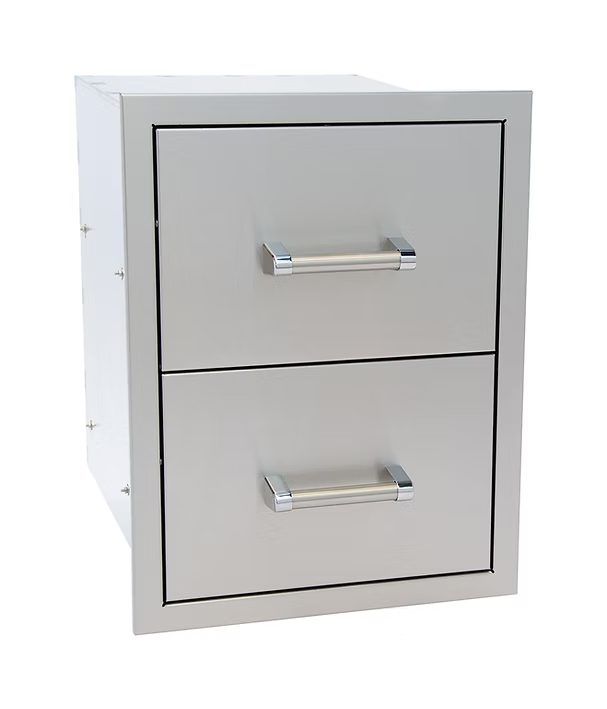 Kokomo Outdoor Kitchen Stainless Steel Double Drawer | KO-DD12