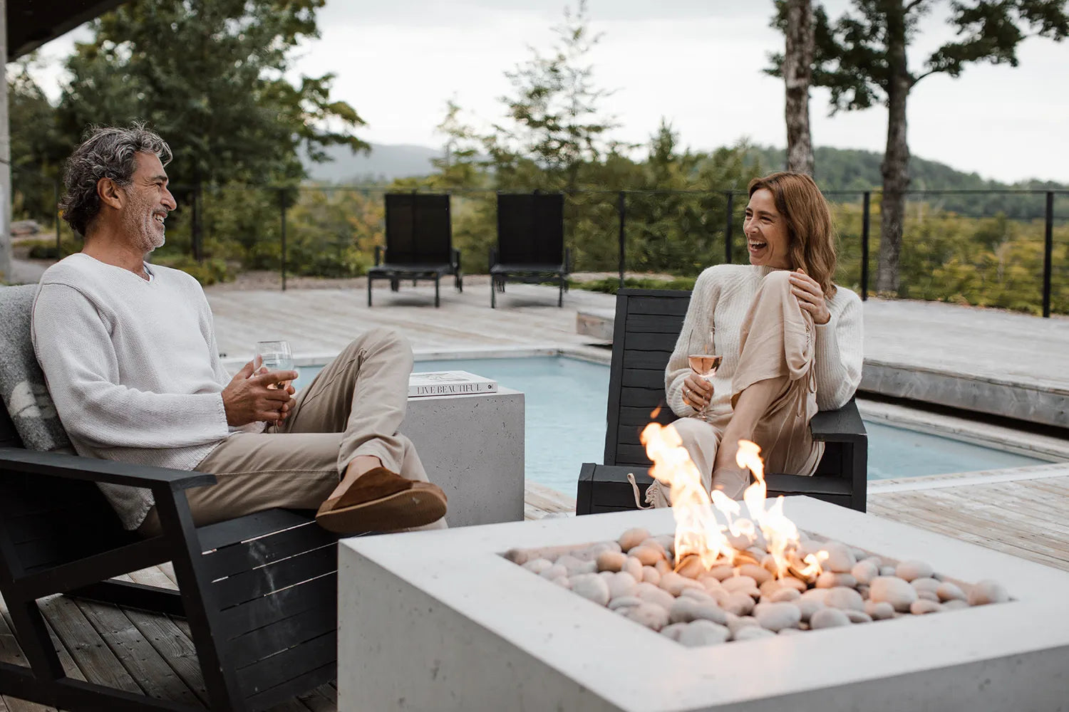 HPC - 40" Alea Lightweight Concrete Fire Pit