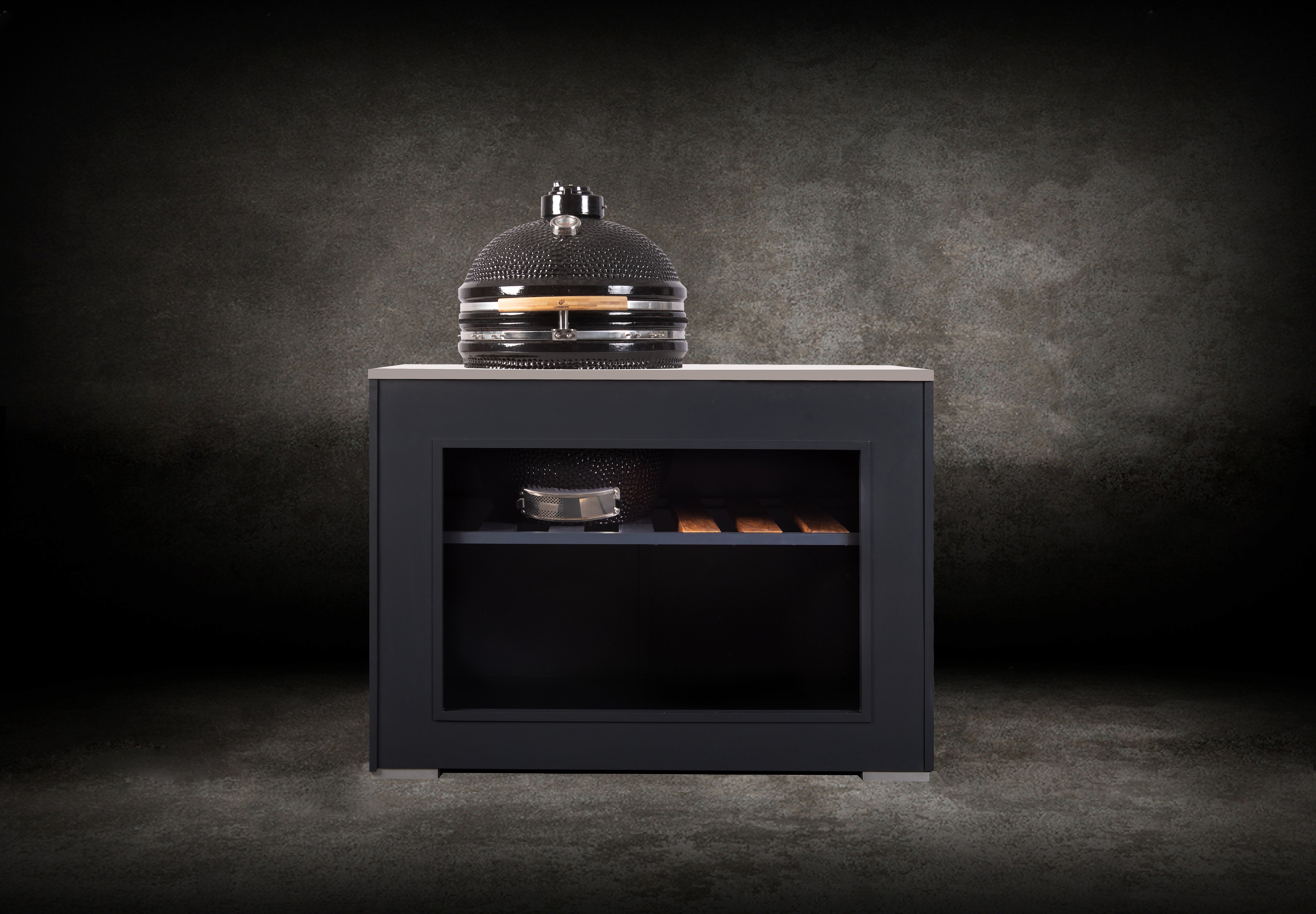 Grillandia Bambino Compact Kamado Outdoor Kitchen with Granite Prep Surface