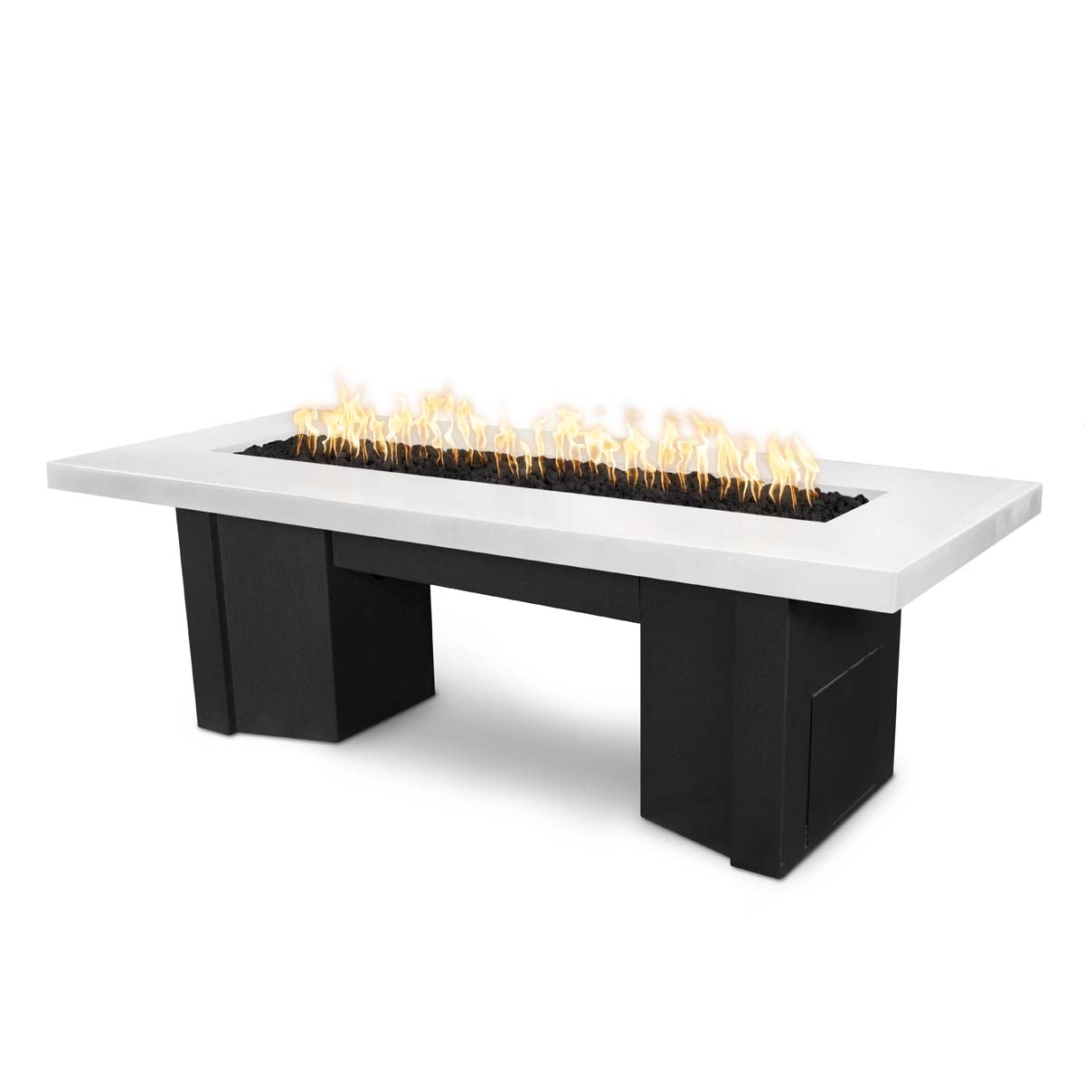 The Outdoor Plus Alameda 60" Rectangular Fire Table – Powder Coated Metal