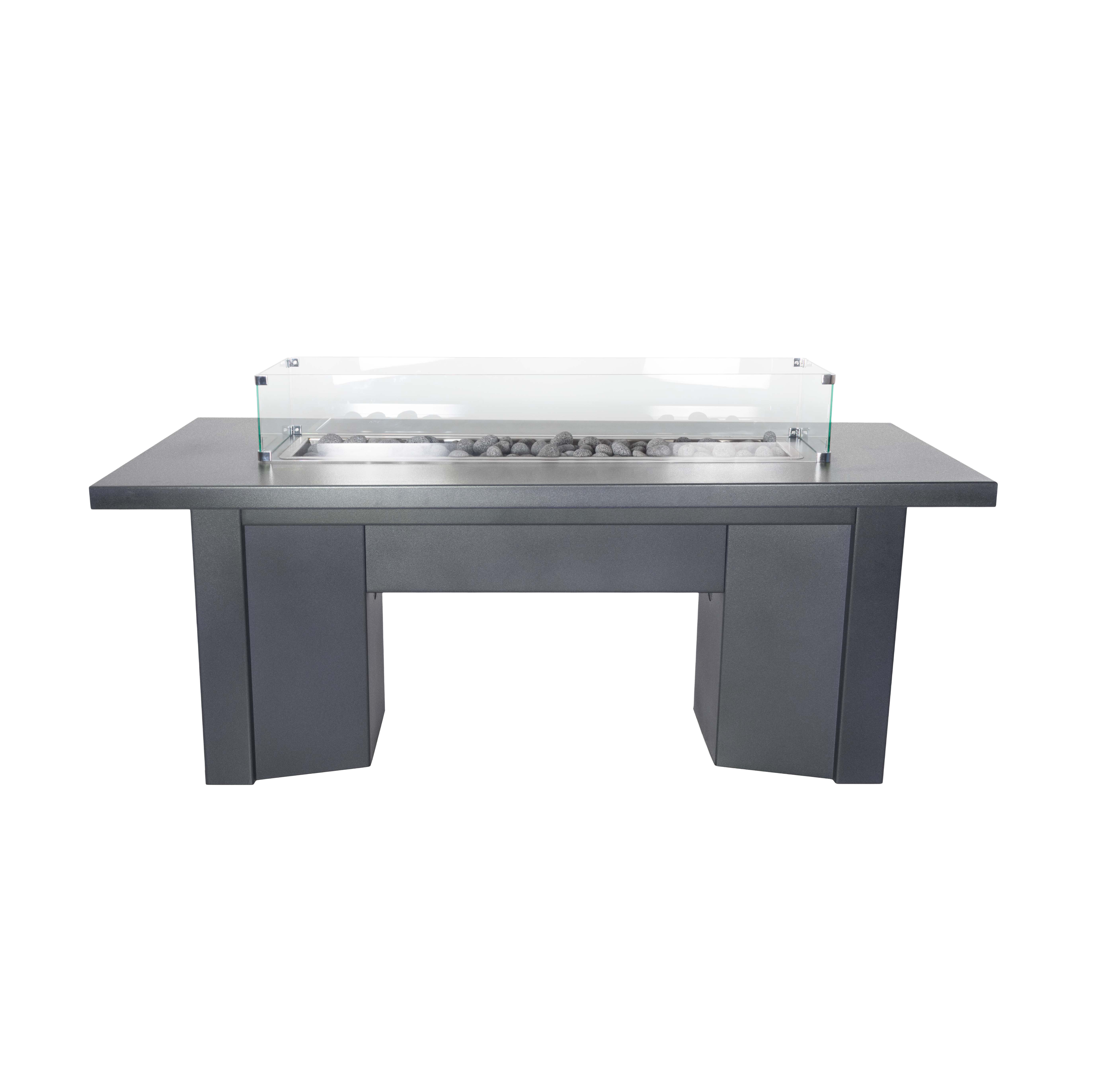 The Outdoor Plus Alameda 78" Rectangular Fire Table – Powder Coated Metal