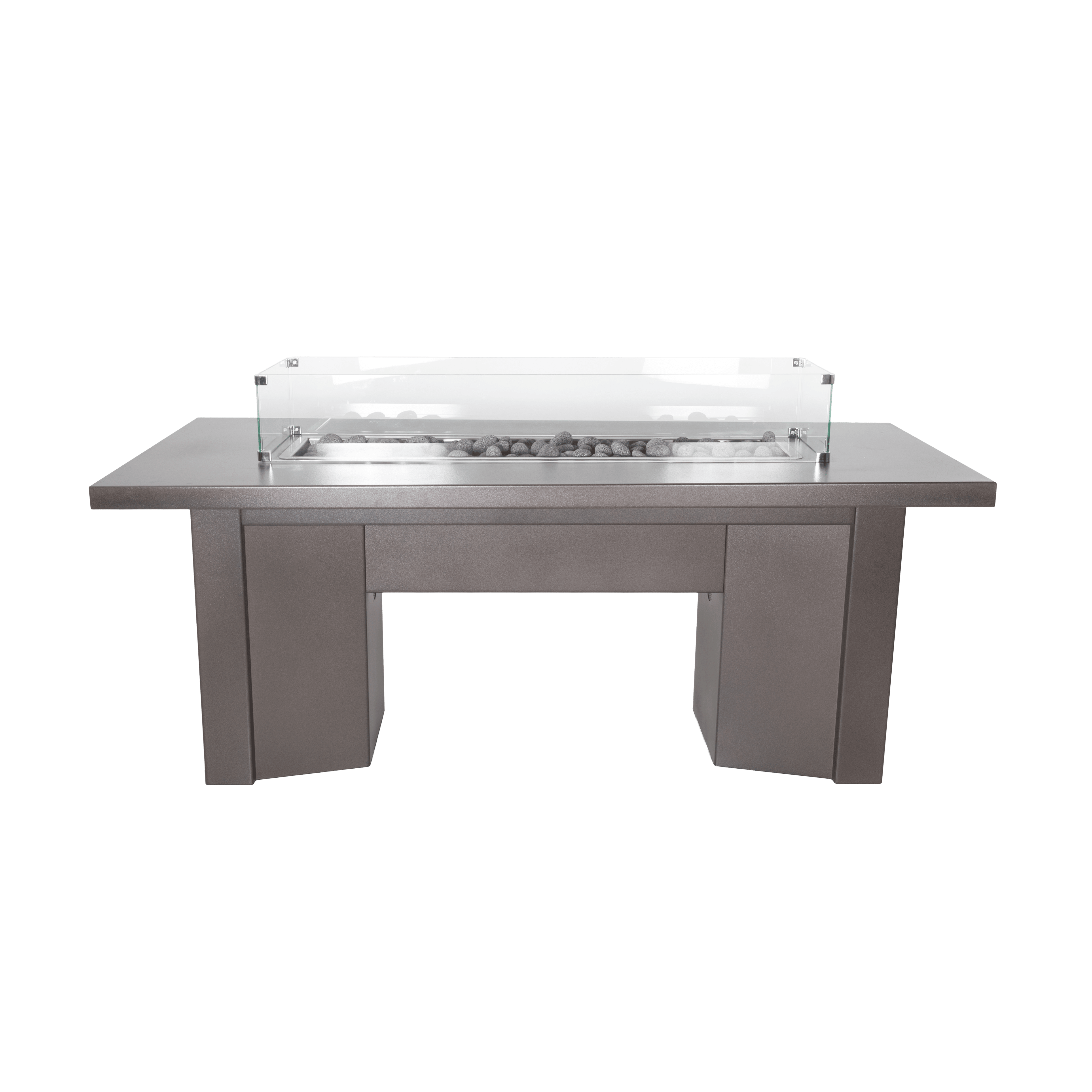 The Outdoor Plus Alameda 78" Rectangular Fire Table – Powder Coated Metal