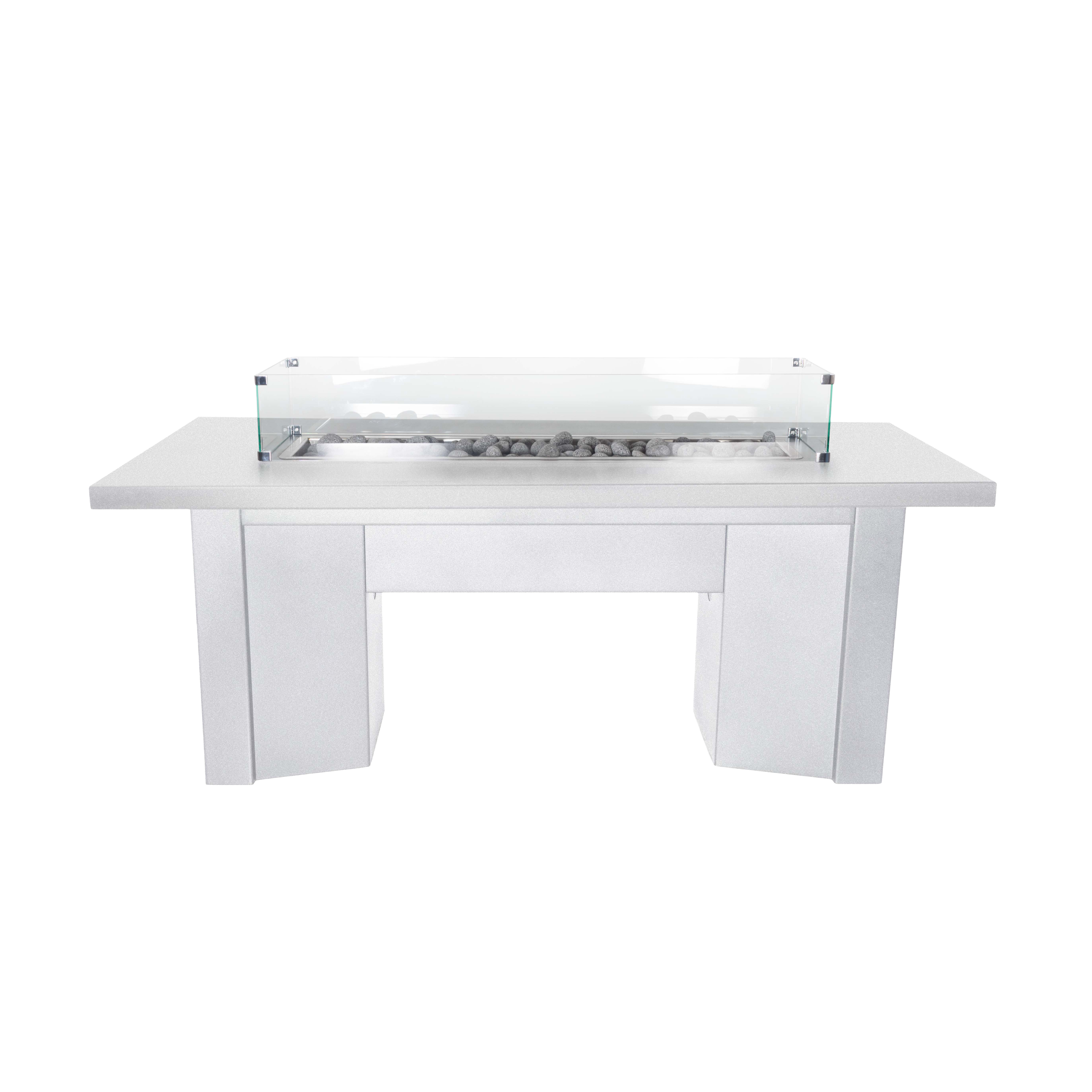 The Outdoor Plus Alameda 78" Rectangular Fire Table – Powder Coated Metal
