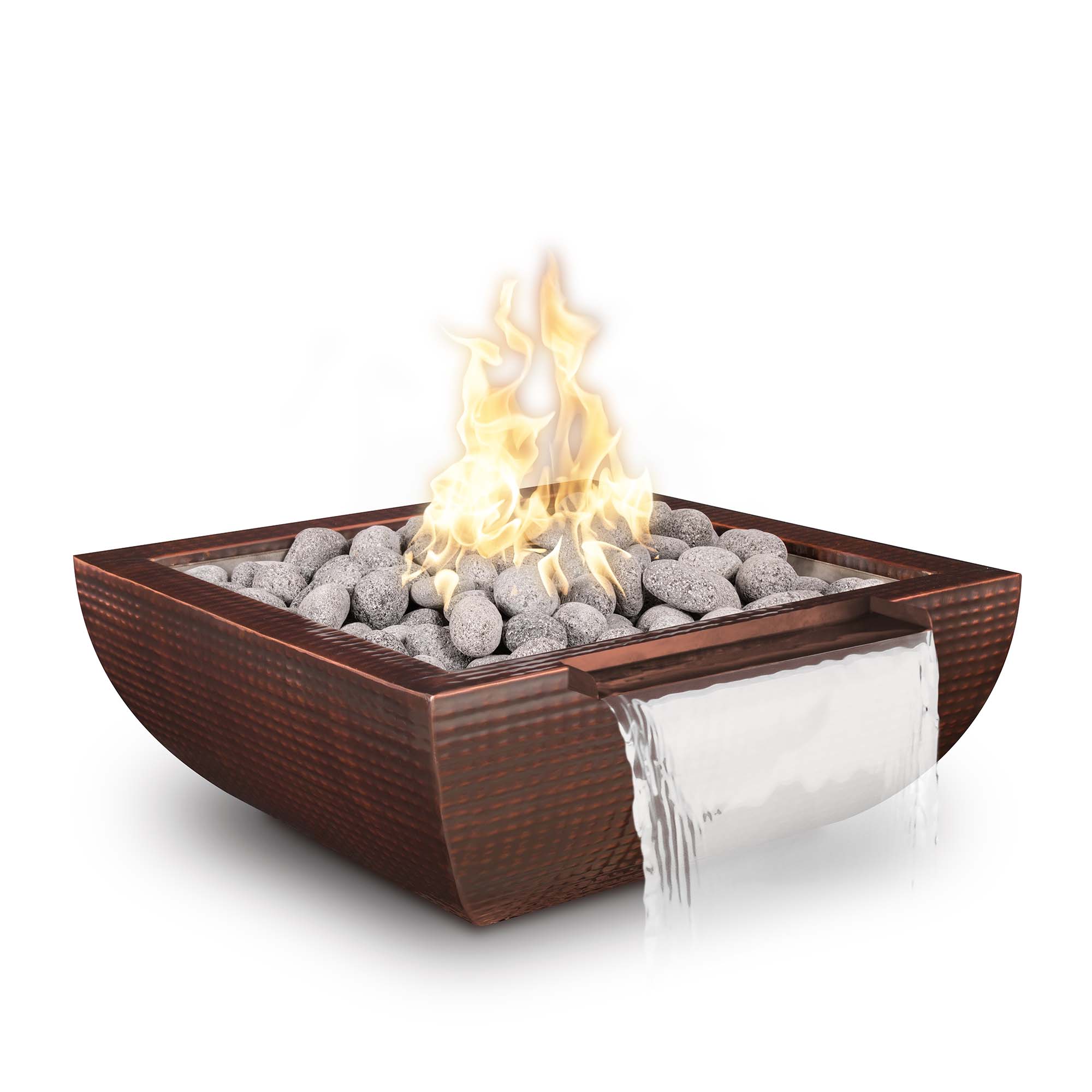 The Outdoor Plus Avalon Wide Spill Fire & Water Bowl – Hammered Copper