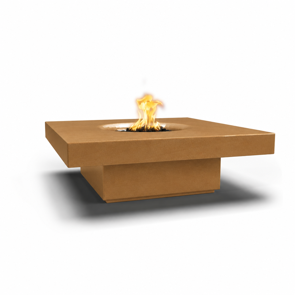 Balboa Fire Table in Metallic Copper GFRC finish