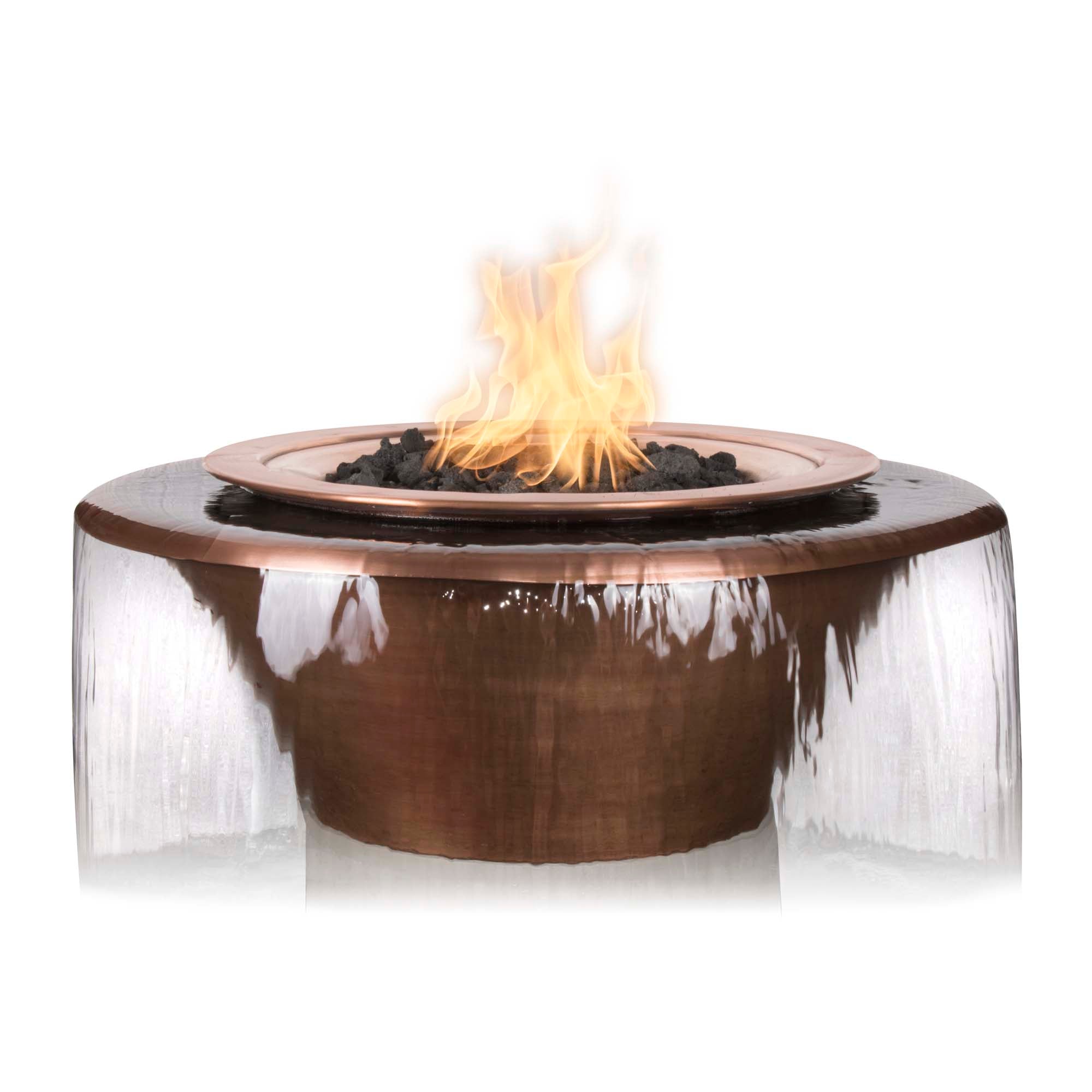 The Outdoor Plus Cazo Hammered Copper Fire & Water Bowl® 360° Spill
