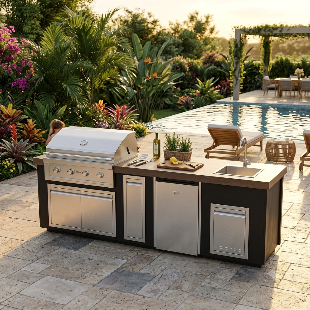 Videl USA 112" Luxe I Complete BBQ Island