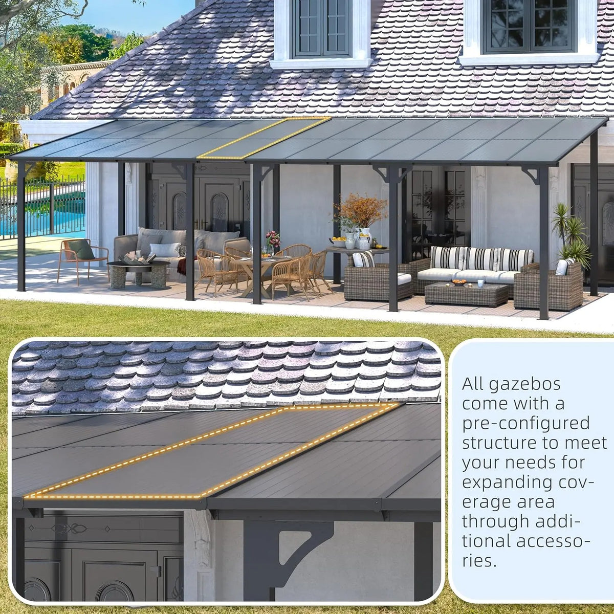 Horizon Wall-Mount Pergola