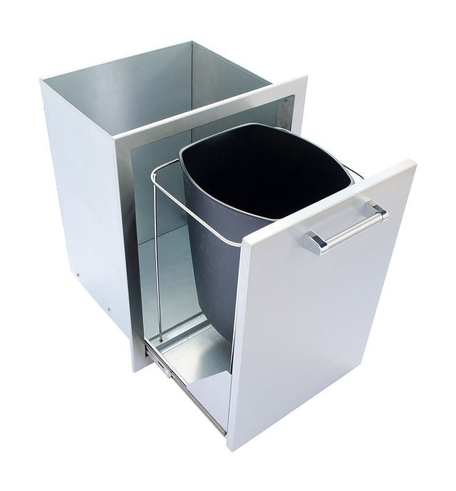 Kokomo Outdoor Kitchen Stainless Steel Trash/Propane Pull-Out | KO-TRHD