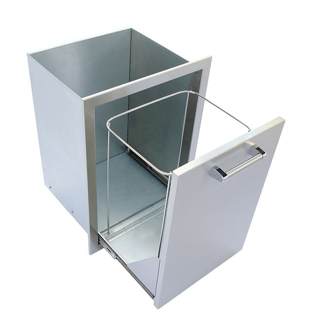Kokomo Outdoor Kitchen Stainless Steel Trash/Propane Pull-Out | KO-TRHD