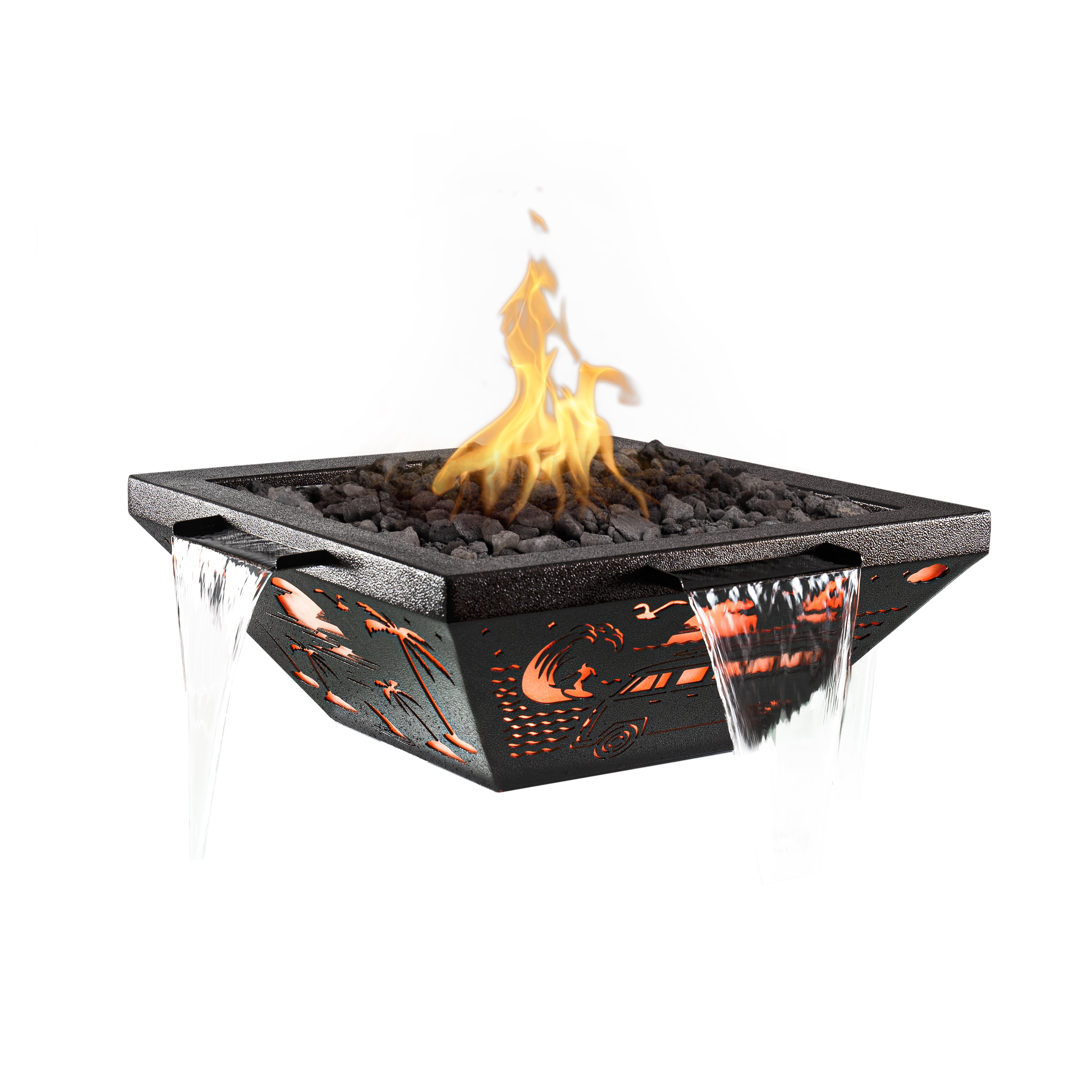 The Outdoor Plus Lighthouse Fire & Water Bowl 4-Way Spill | LED Wonderland