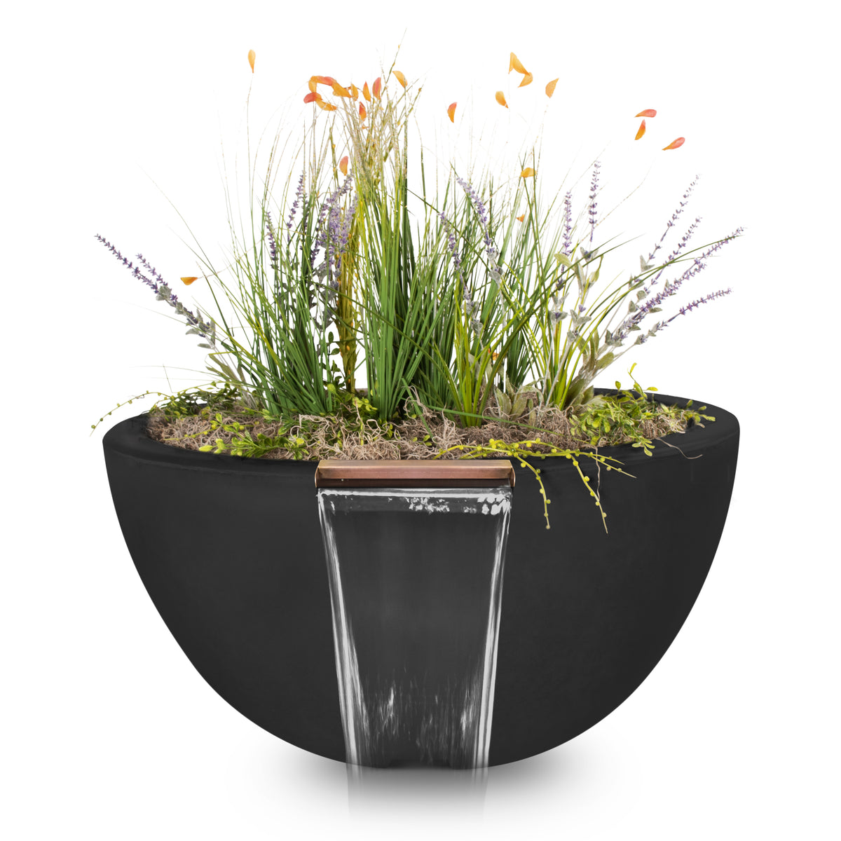 The Outdoor Plus Luna GFRC Planter & Water Bowl