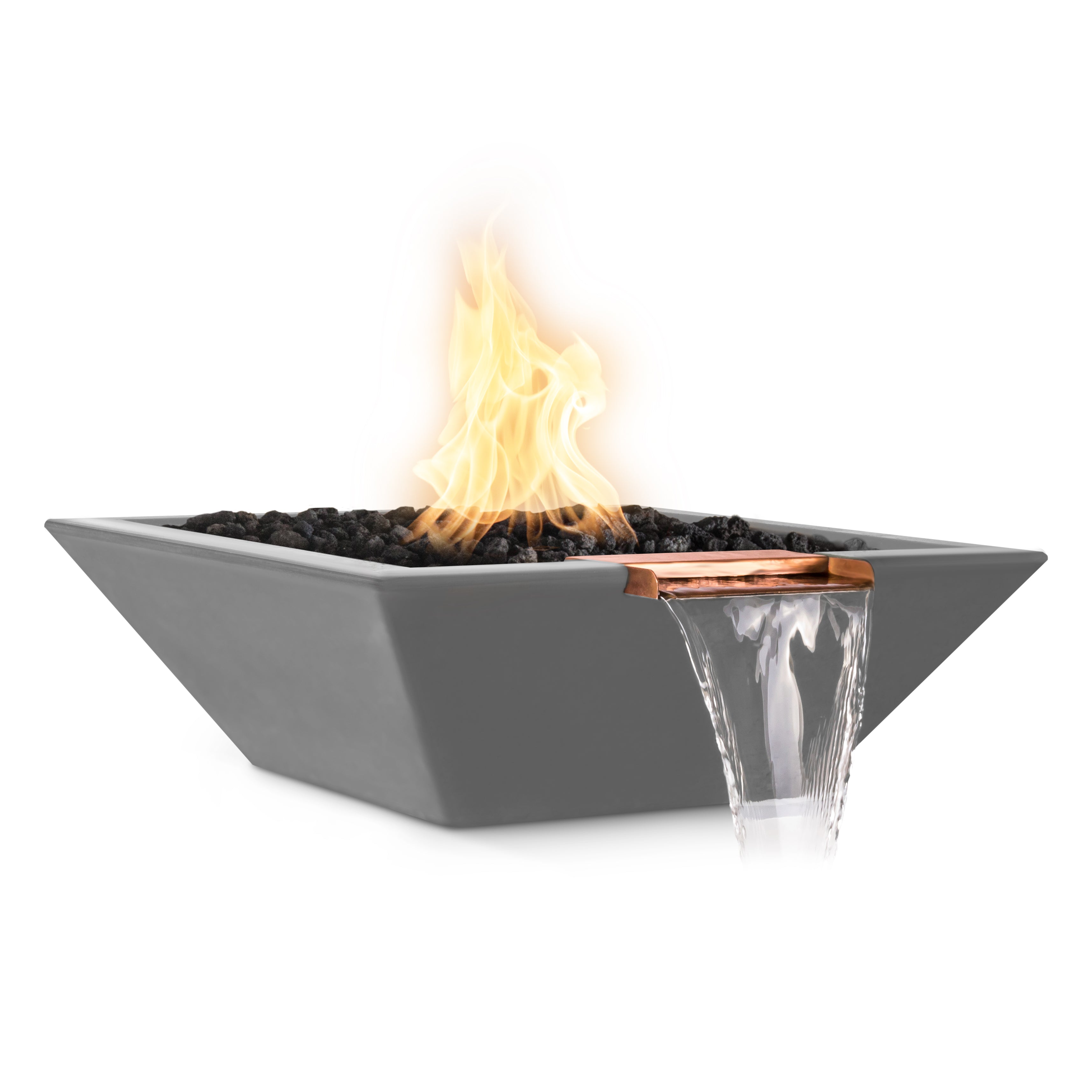 The Outdoor Plus - Maya GFRC Fire & Water Bowl - Natural Gray