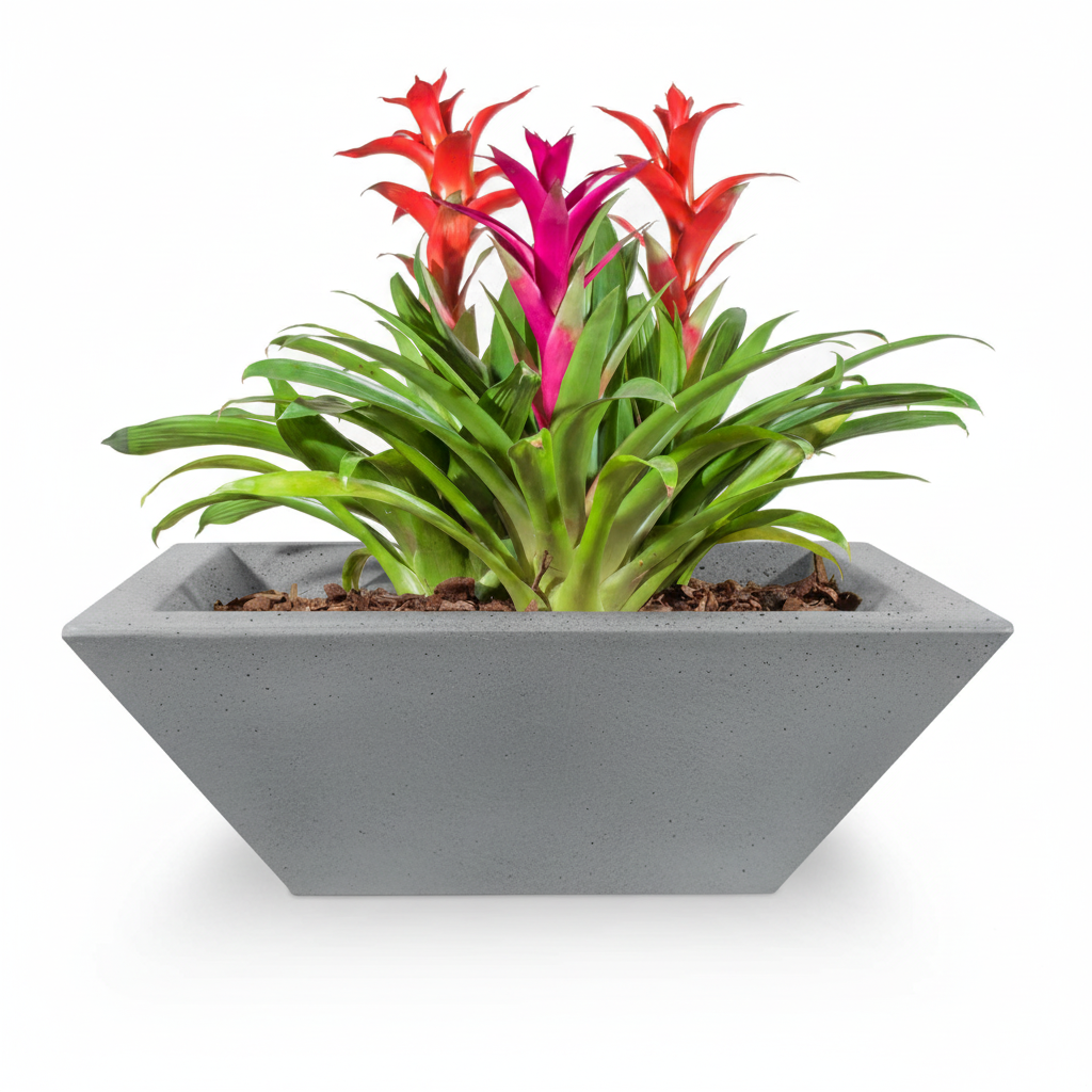 Maya planter bowl in Rustic Grey GFRC
