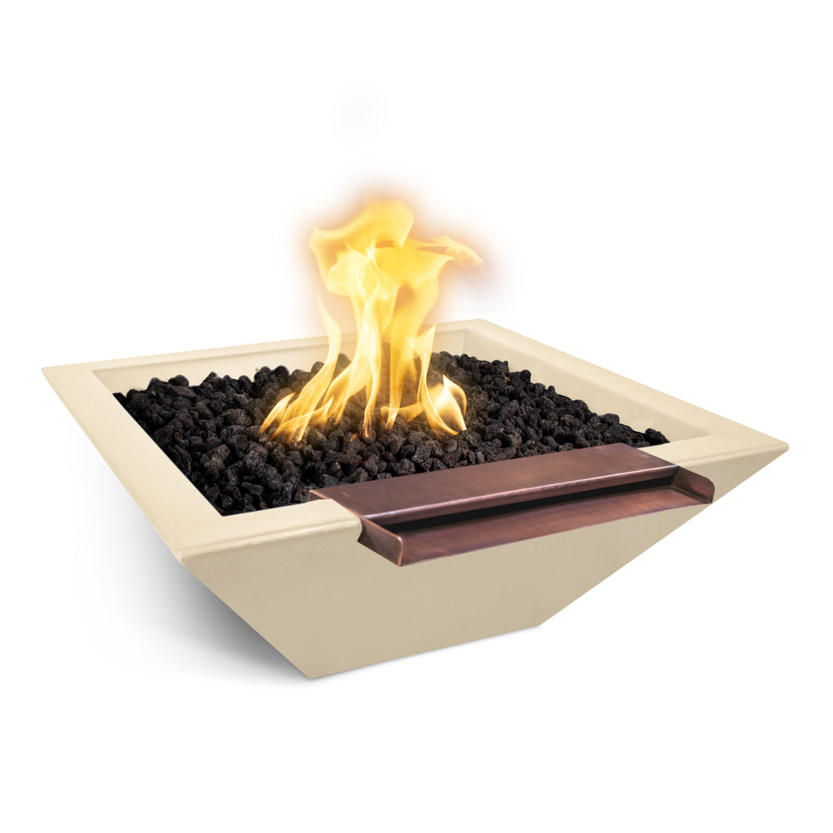 The Outdoor Plus Maya GFRC Wide Spill  Fire & Water Bowl