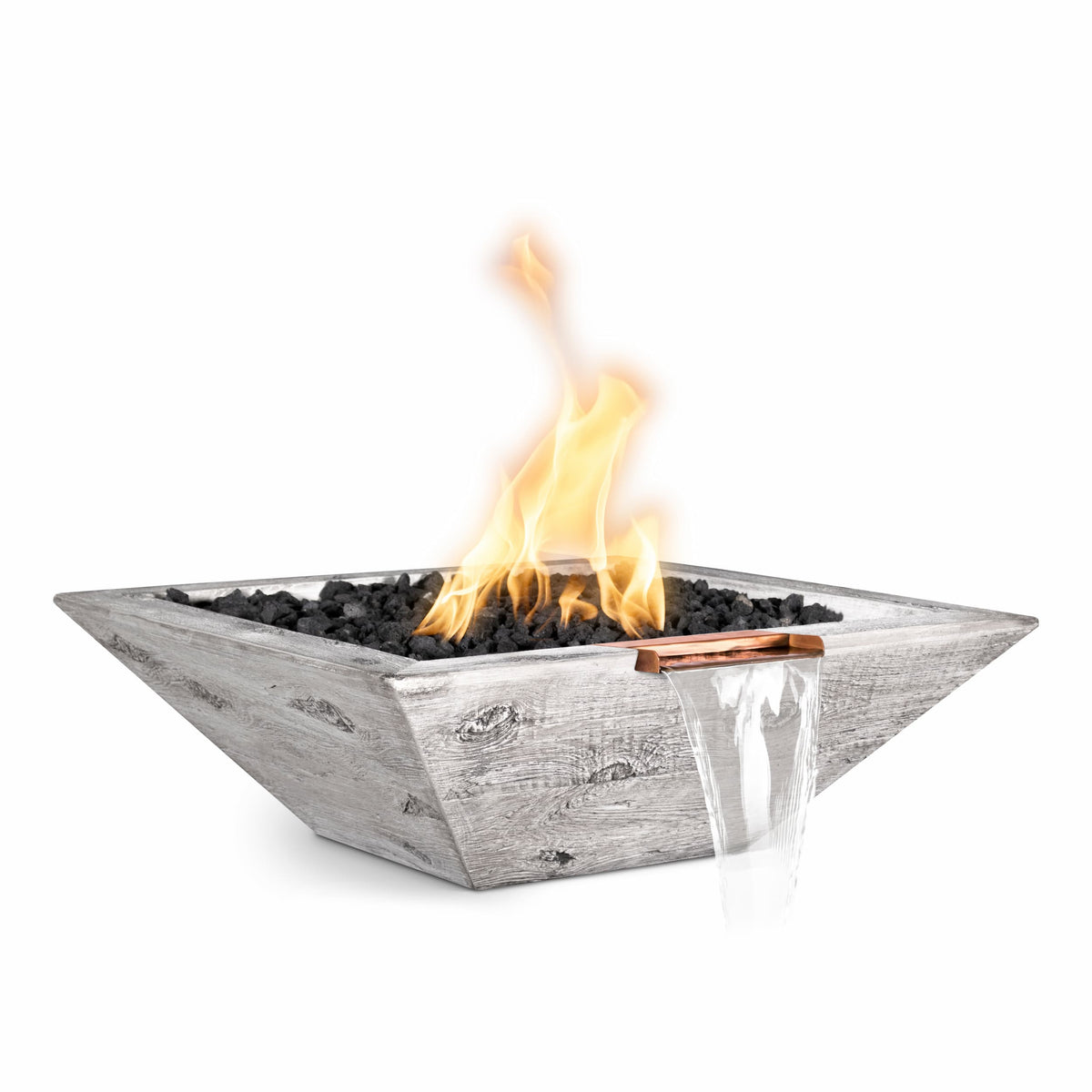 The Outdoor Plus Maya Fire & Water Bowl – Wood Grain