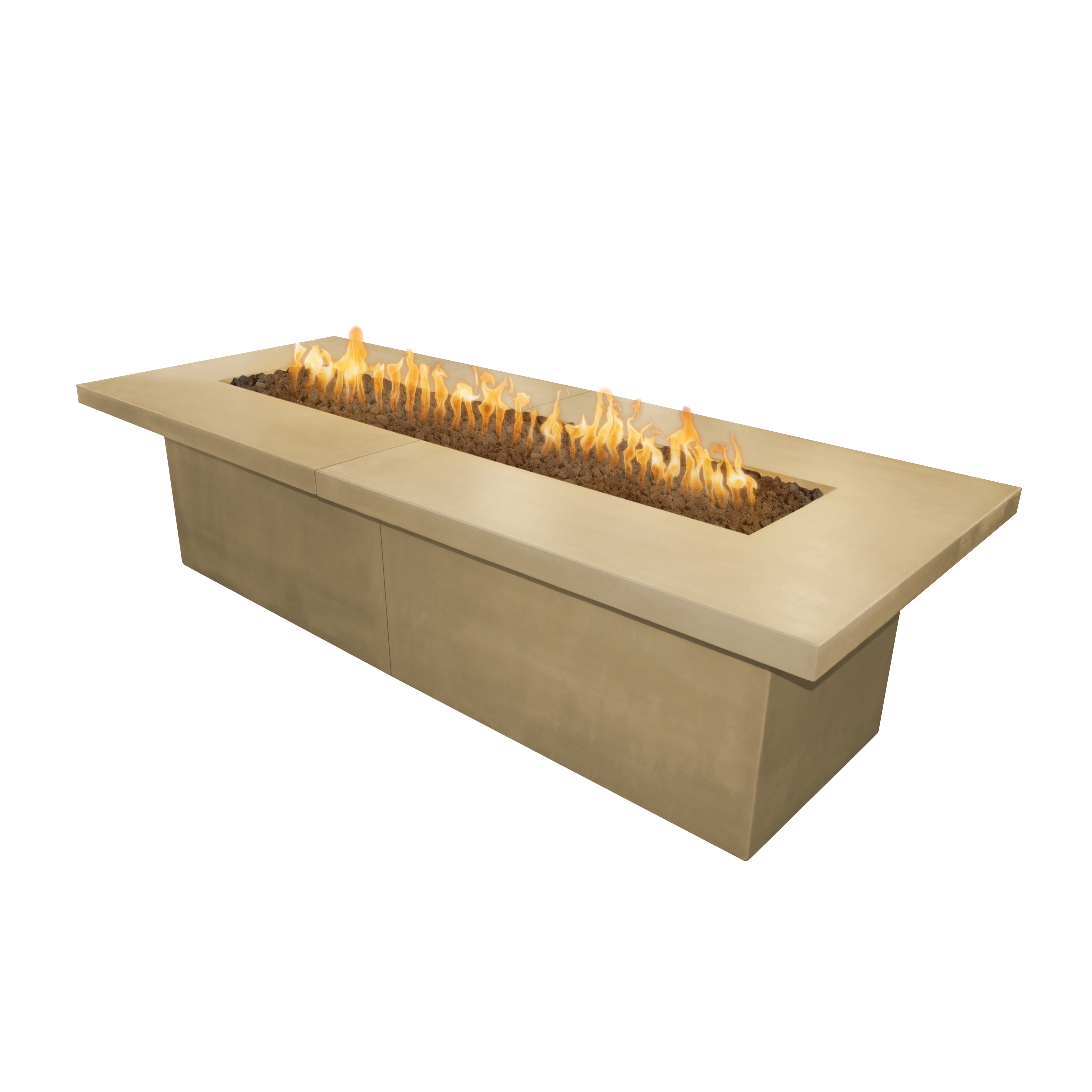 The Outdoor Plus GFRC Concrete Newport Fire Table - Brown