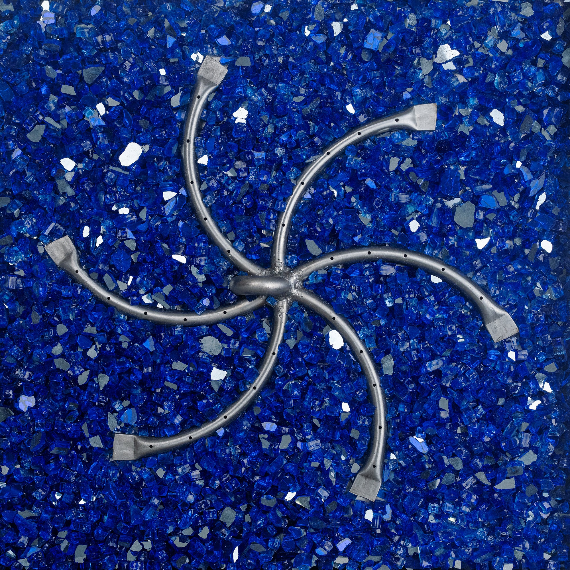 The Outdoor Plus - Cobalt Reflective Fire Glass 1/4" | 25 lb Bag