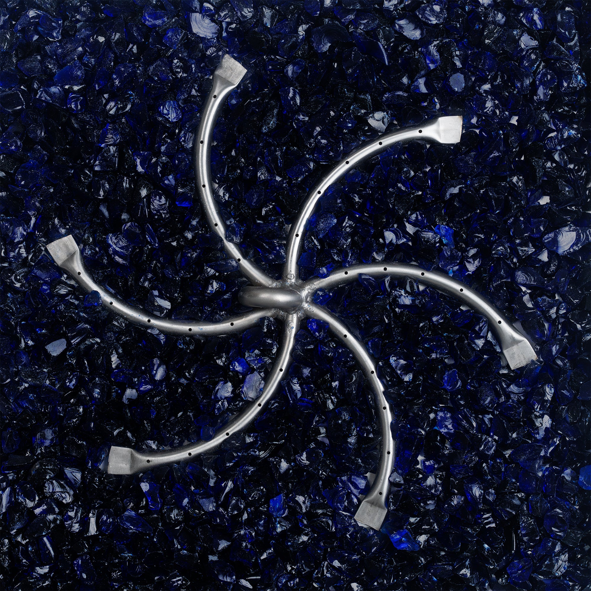 The Outdoor Plus - Blue Fire Glass 1/2" to 3/4" | 25 lb Bag