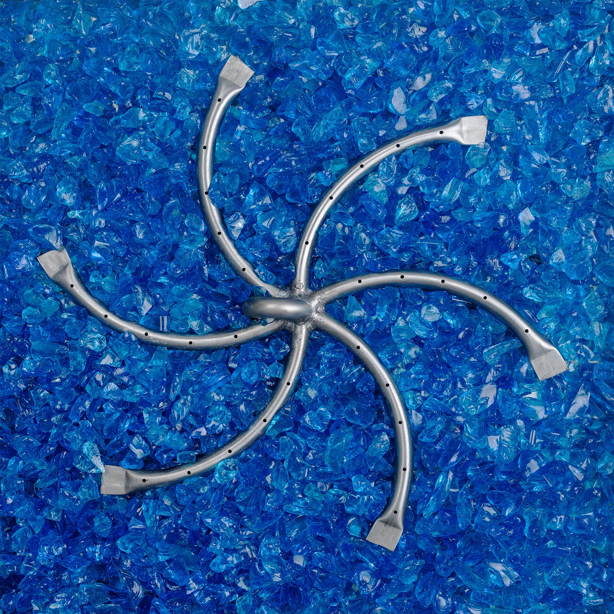 The Outdoor Plus - Turquoise Fire Glass 1/2" to 3/4" | 25 lb Bag