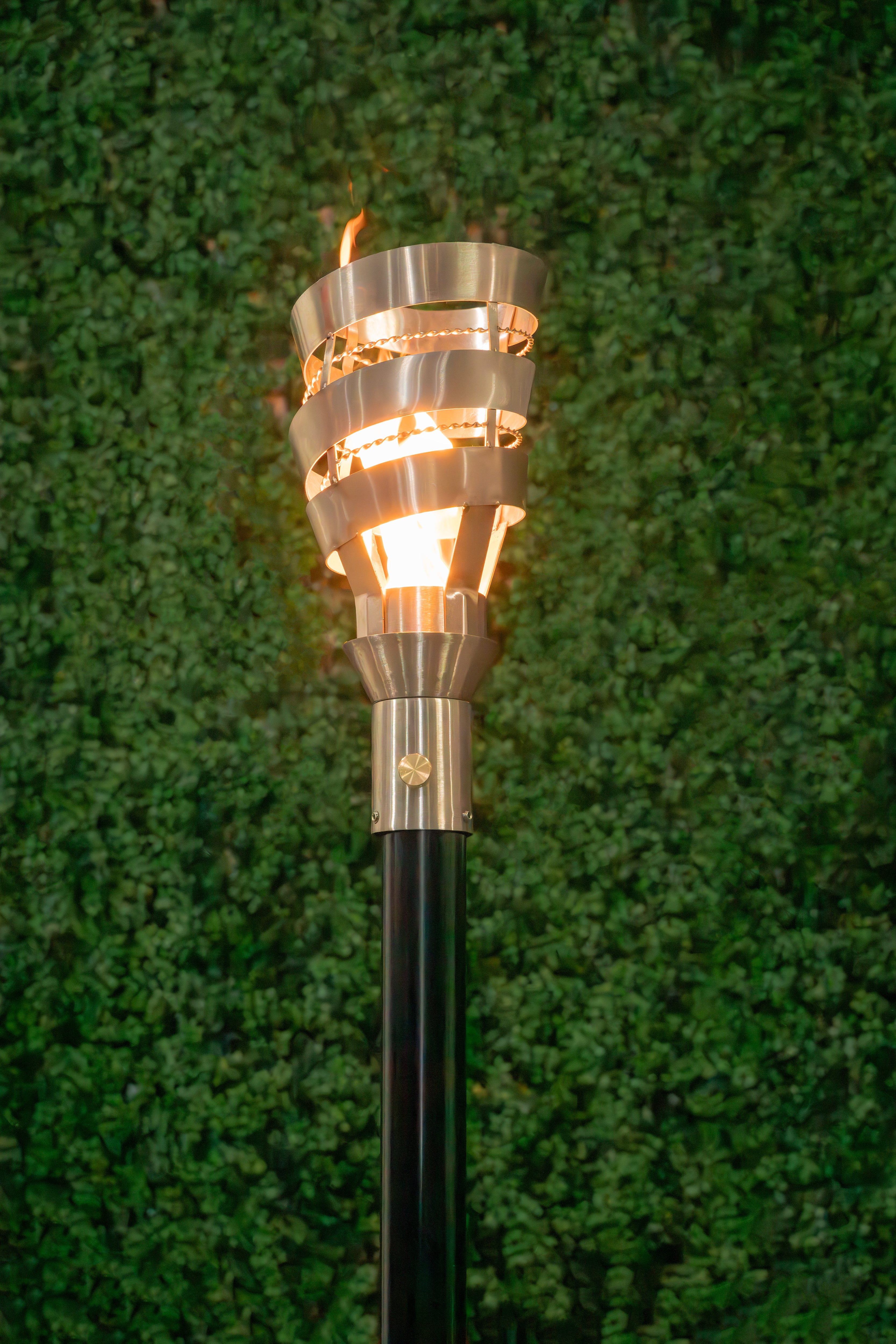 The Outdoor Plus - Spiral Fire Torch - Stainless Steel