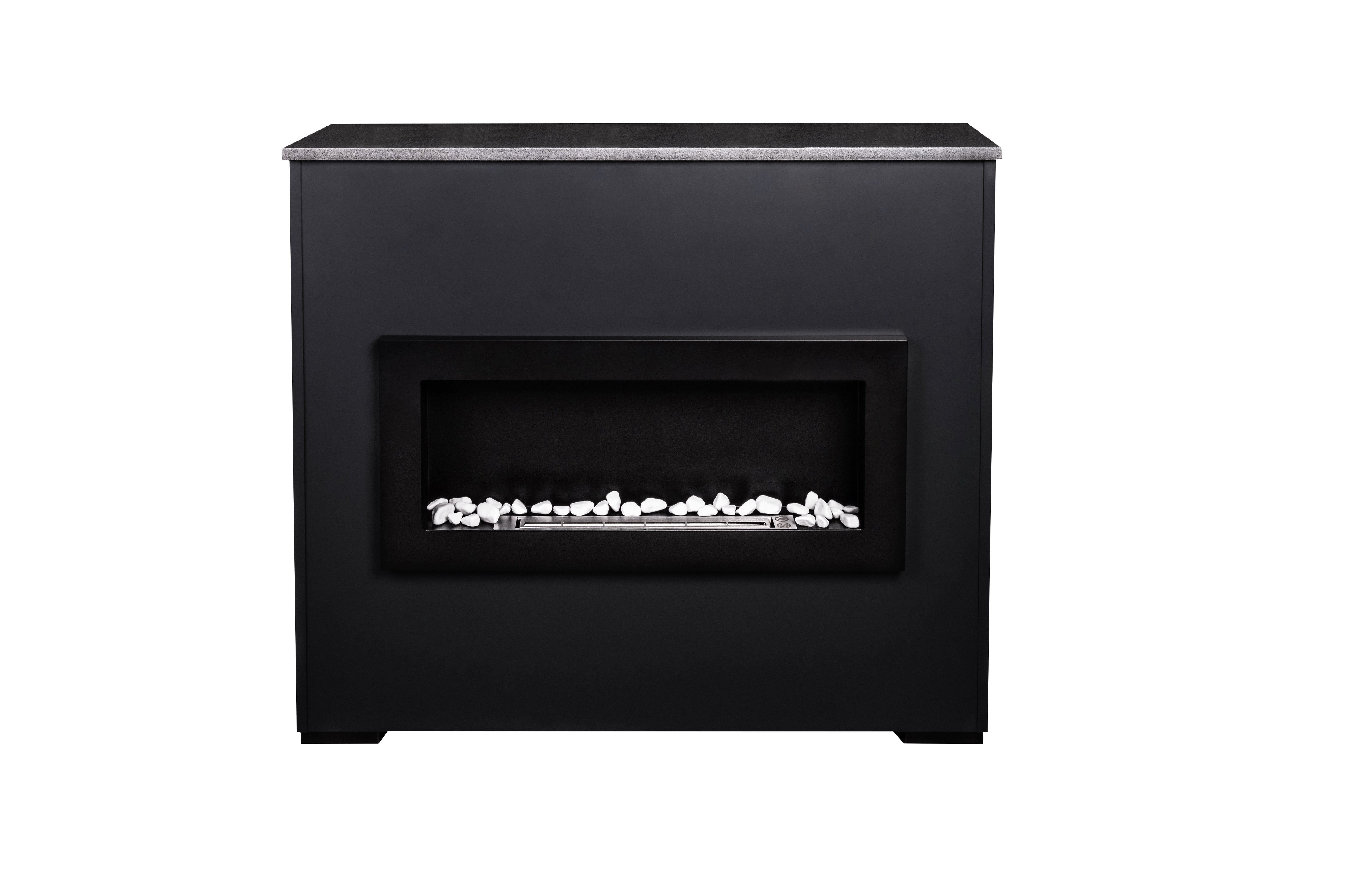 Grillandia Cosy Bio-Ethanol Fireplace Outdoor Fireplace with Granite Base