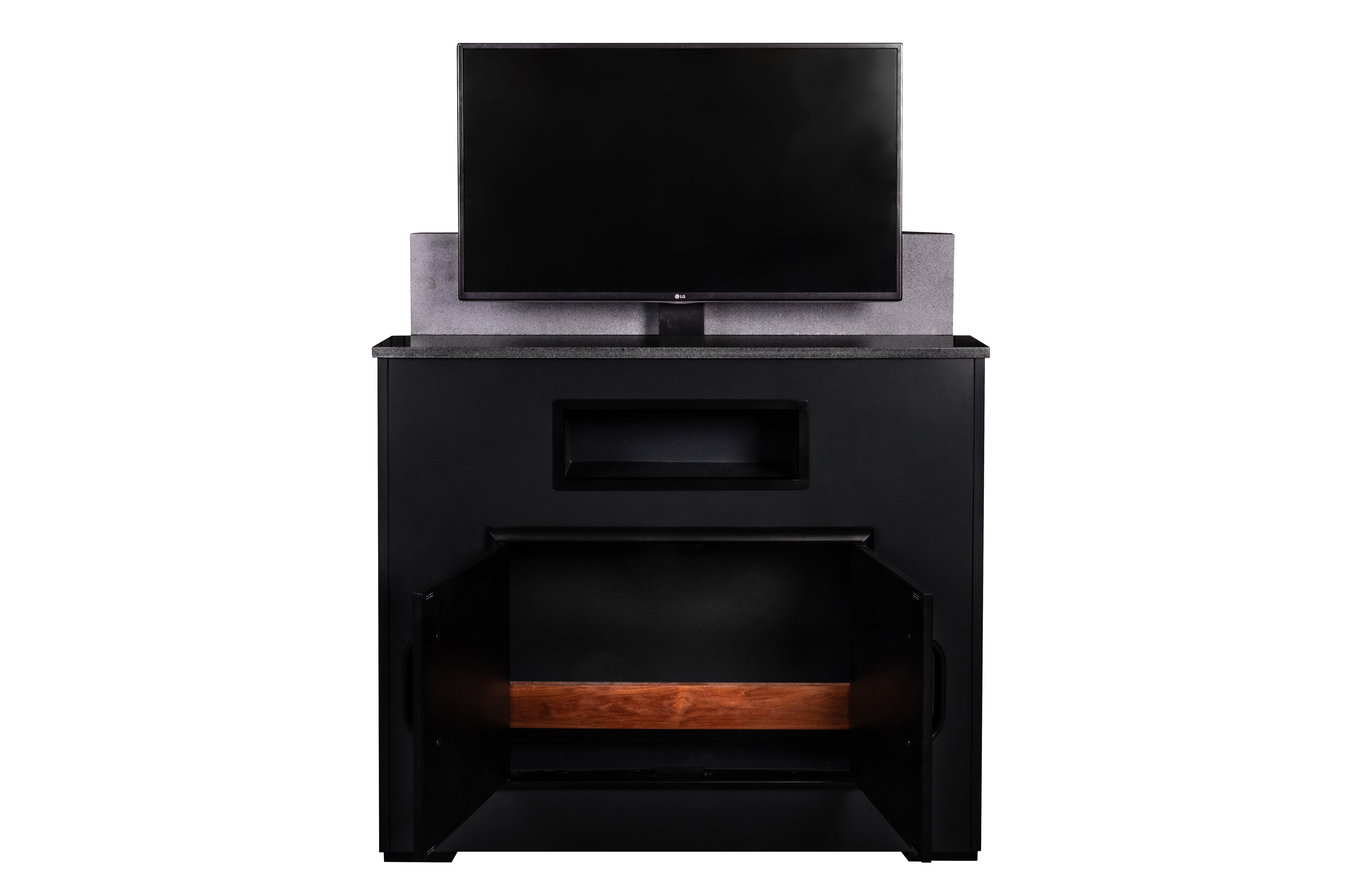 Grillandia Cosy TV Lift Outdoor Entertainment Cabinet with Granite Worktop