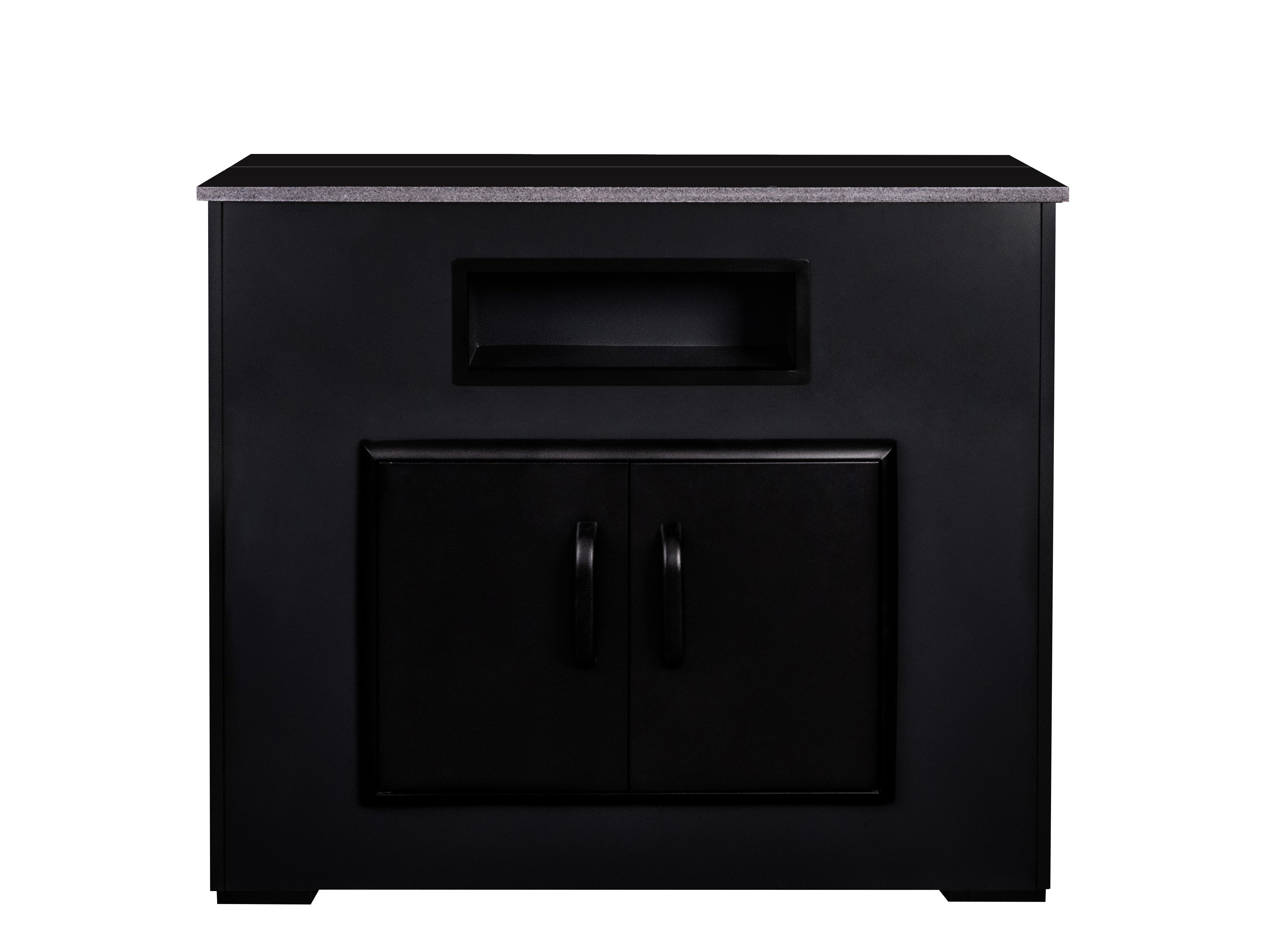 Grillandia Cosy TV Lift Outdoor Entertainment Cabinet with Granite Worktop