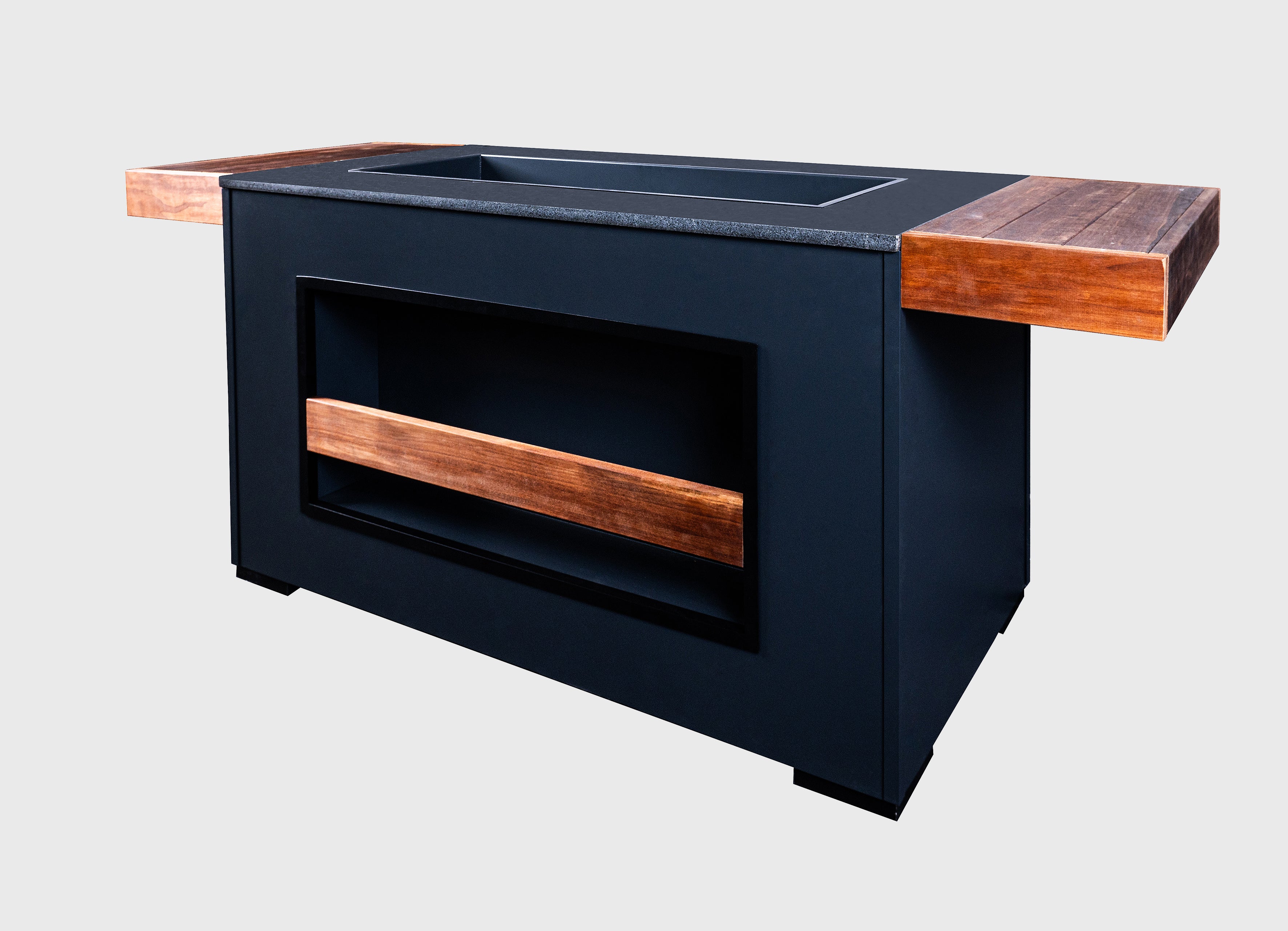 Grillandia Bar Trolley Outdoor Bar Cart with Ice Bucket & Granite Worktop