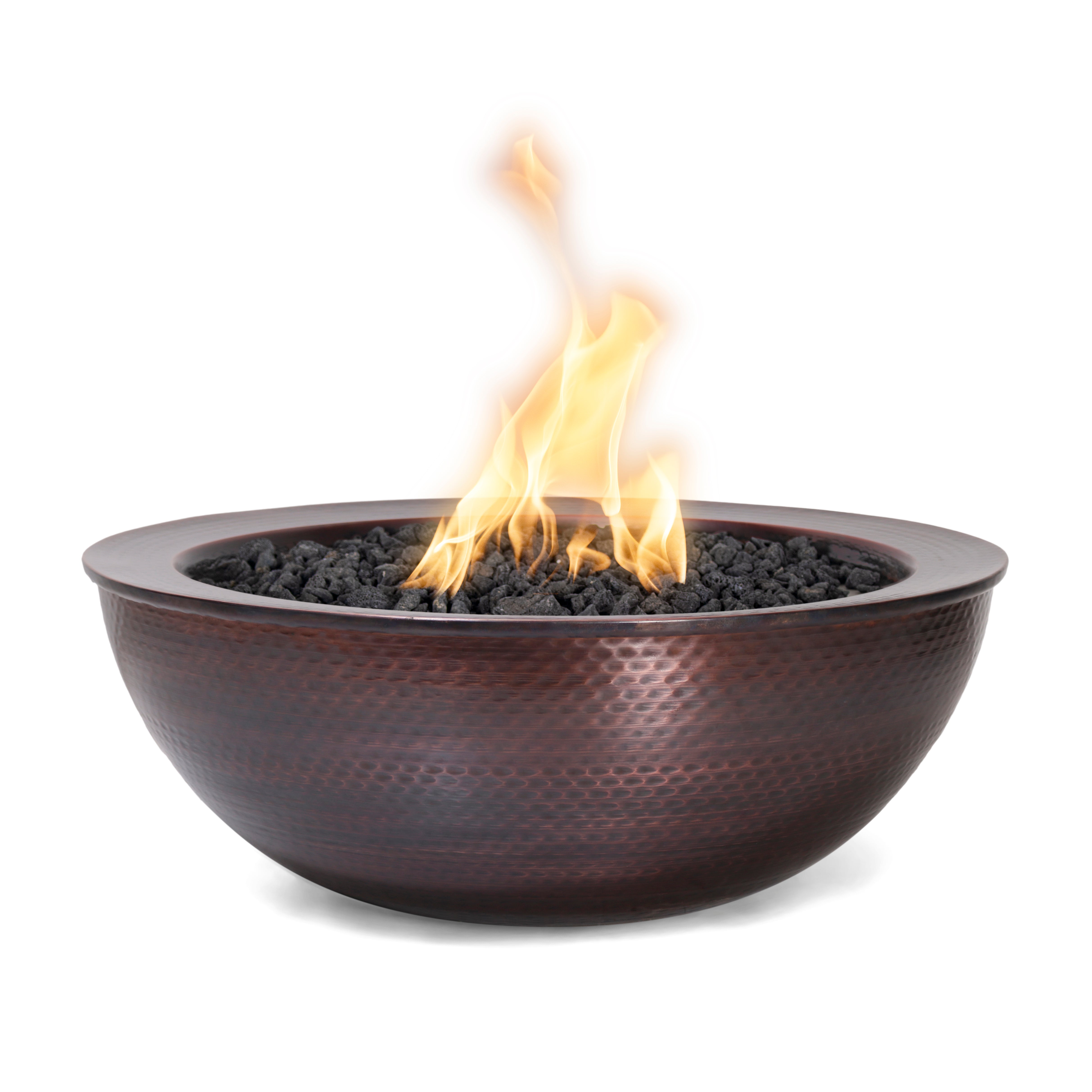 The Outdoor Plus 27" Sedona Hammered Patina Copper Fire Bowl