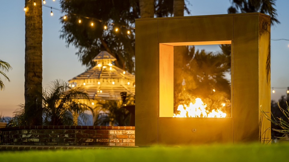 The Williams Fireplace - Corten Steel - by The Outdoor Plus