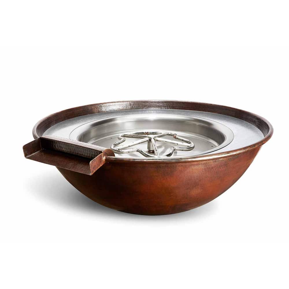 HPC - 31" Tempe Hammered Copper Gas Fire and Water Bowl
